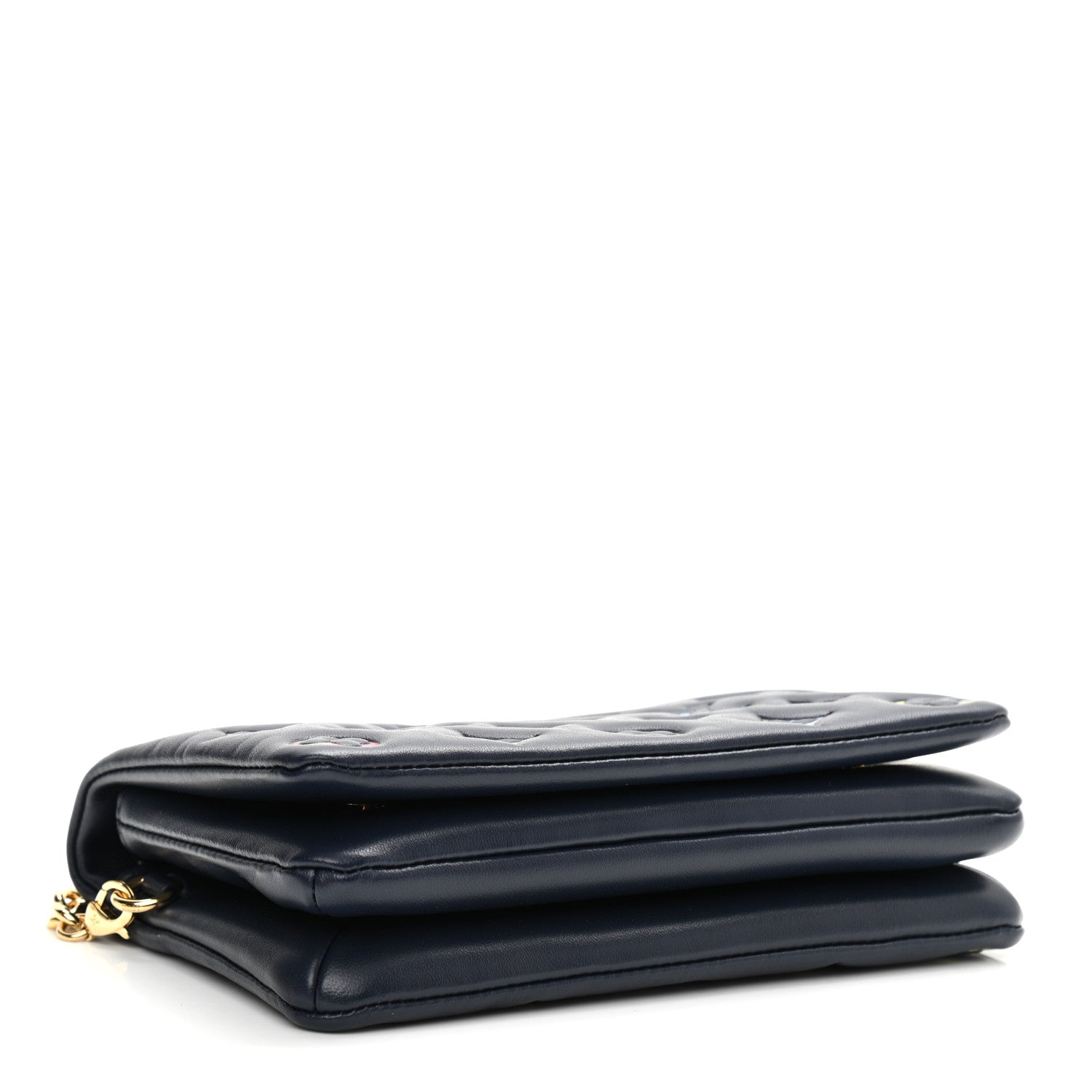 Louis Vuitton Lambskin Embossed Monogram LV Garden Pochette Coussin Navy 4 of 9