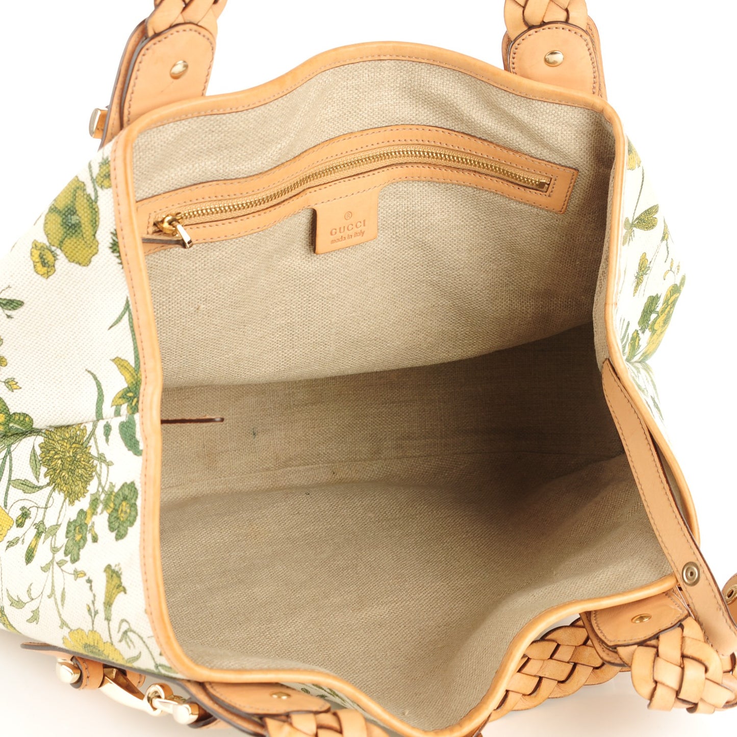 Canvas Floral Flora Pelham Shoulder Bag Beige