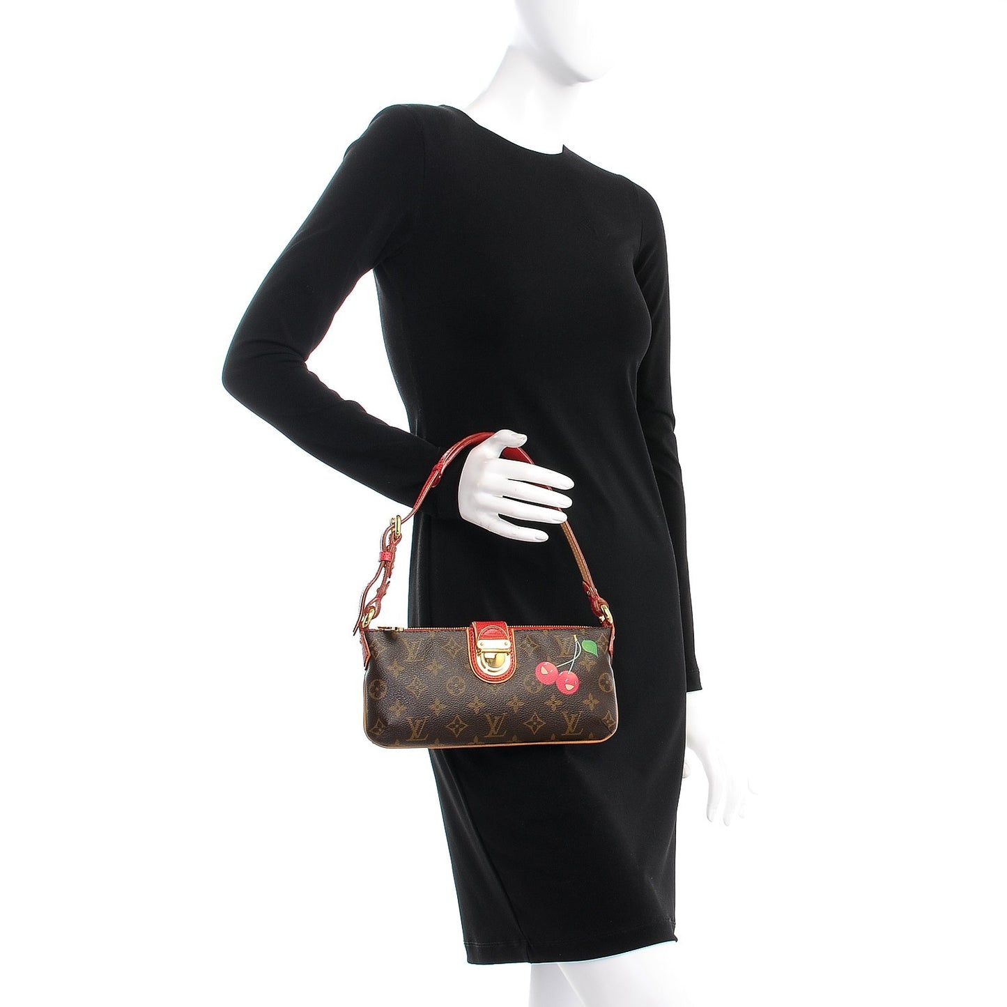 Lizard Monogram Cerises Pochette