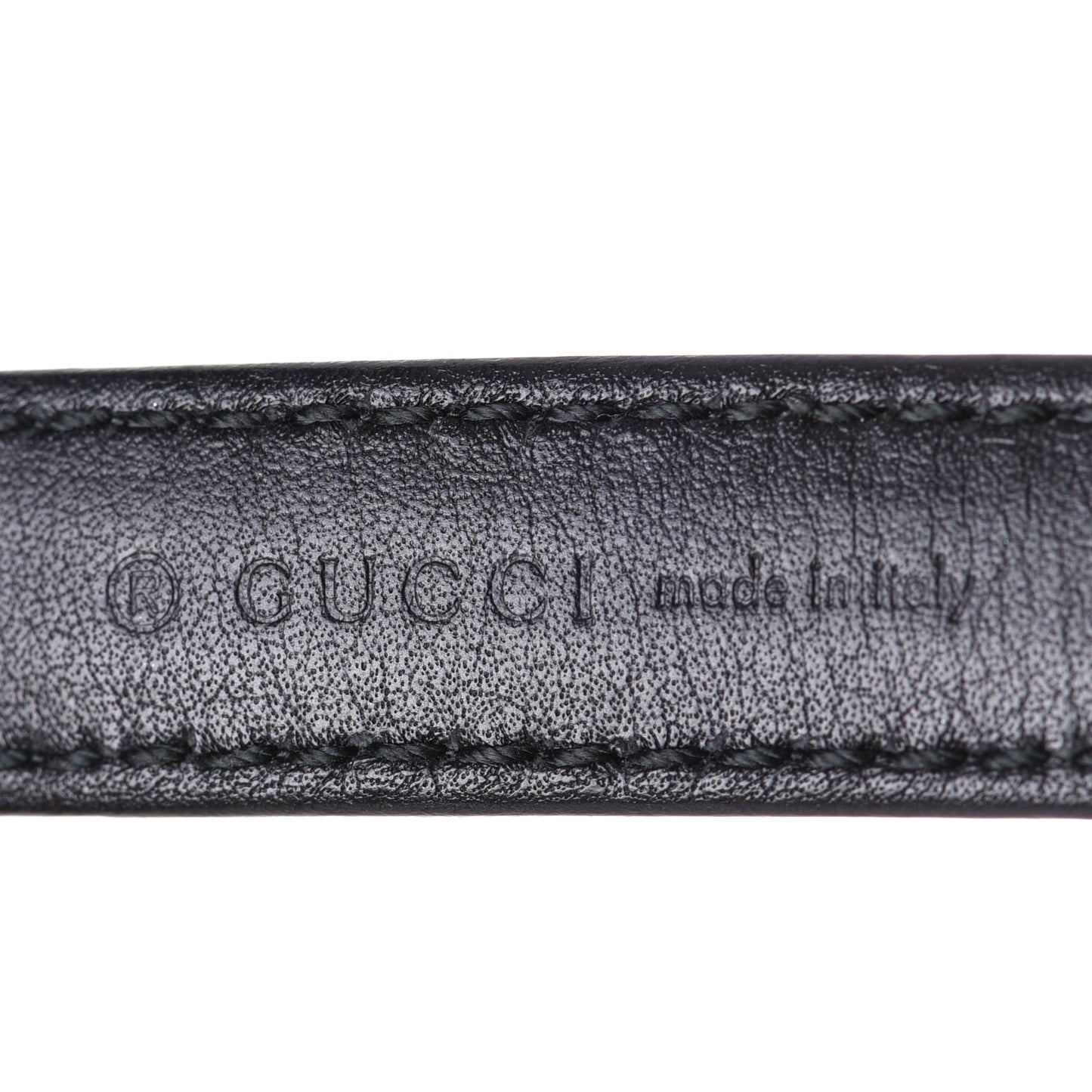 Moon Calfskin Nickel Interlocking G 20mm Belt 95 38 Black