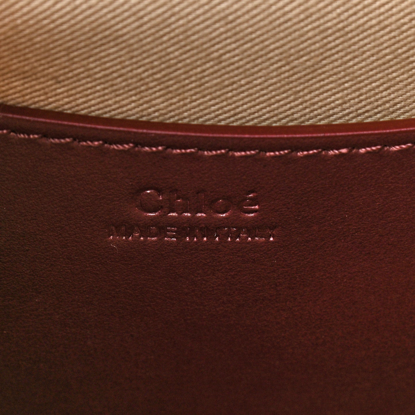 Calfskin Small Tess Bag Burnt Brown