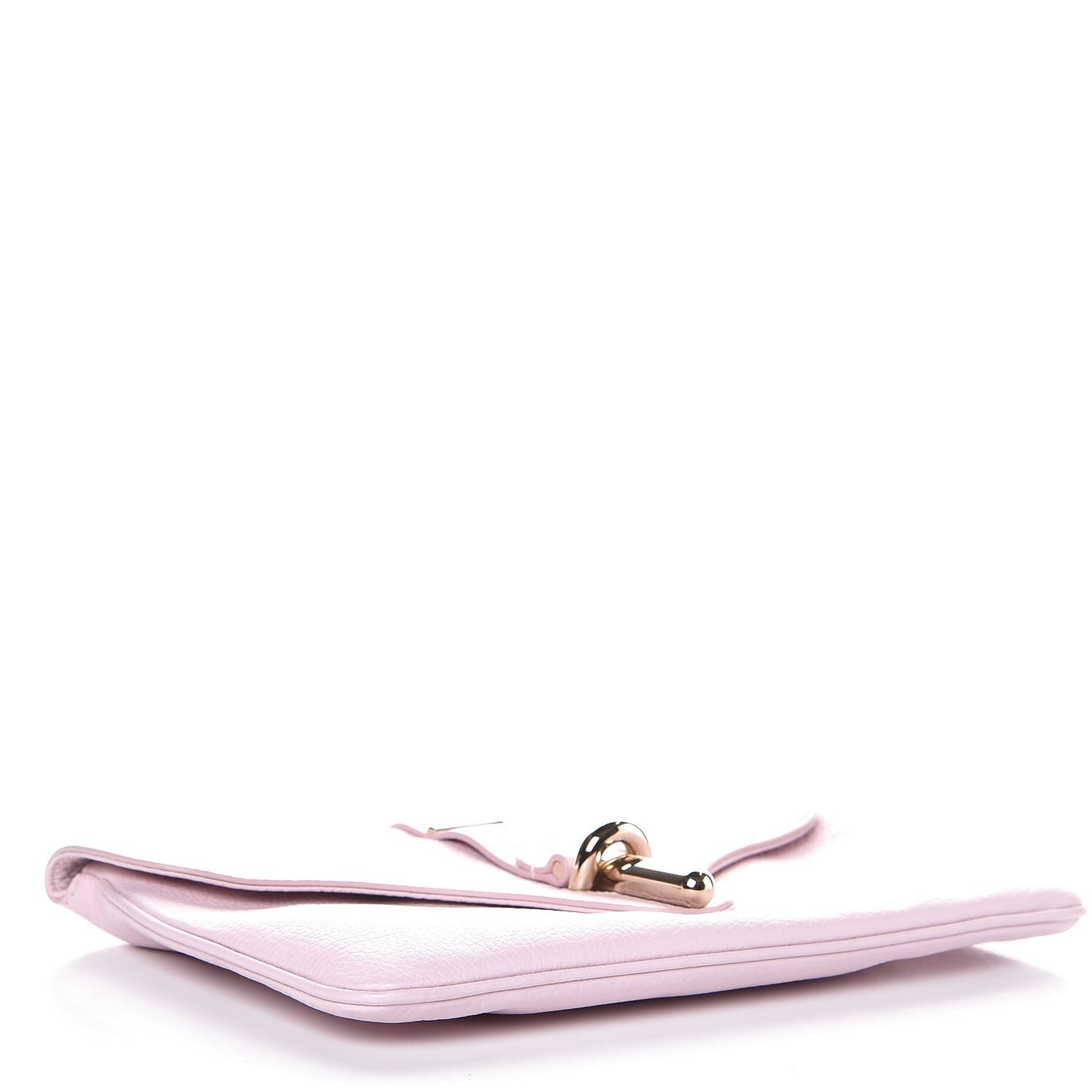 Grained Calfskin Tube Pochette Rose Poudre