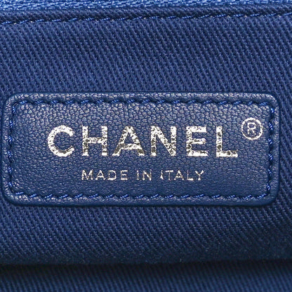 Chanel Canvas Large Deauville Backpack Blue 6 of 10