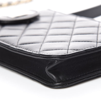 Chanel Lambskin Quilted CC Phone Holder Black 7 of 12