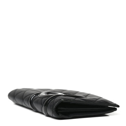 Chanel Calfskin Quilted Cambon Yen Wallet Black 3 of 6
