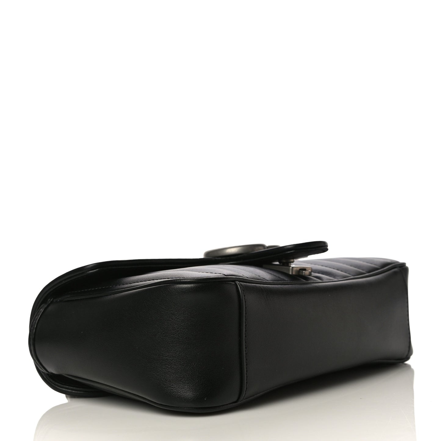 Calfskin Matelasse Aria Small GG Marmont Shoulder Bag Black