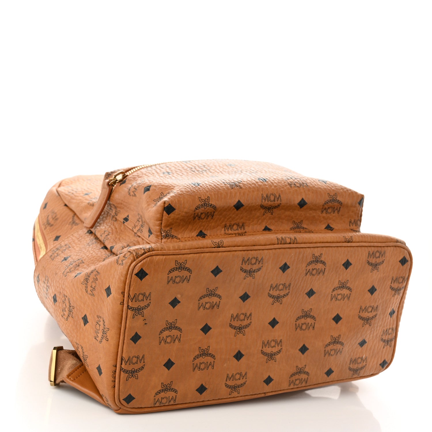 MCM Visetos Mens Medium Stark Backpack Cognac 4 of 10