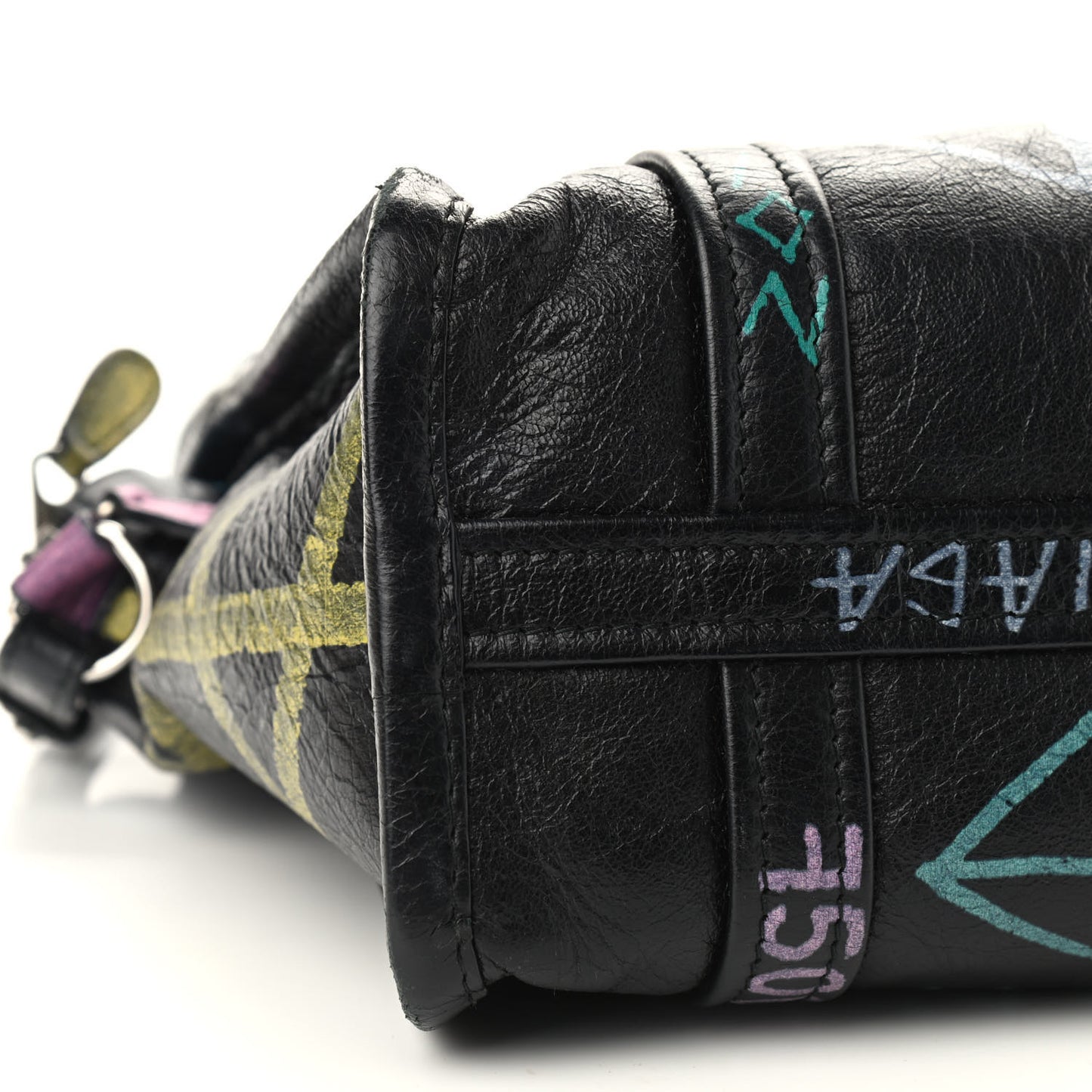 Agneau Arena Graffiti All Over XS Bazar Shopper Tote Black Multicolor