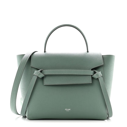 Celine Grained Calfskin Micro Belt Bag Celadon 1 of 12