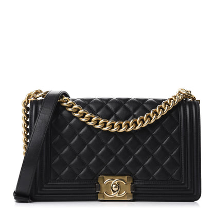 Chanel Calfskin Quilted Medium Boy Flap Black 1 of 16
