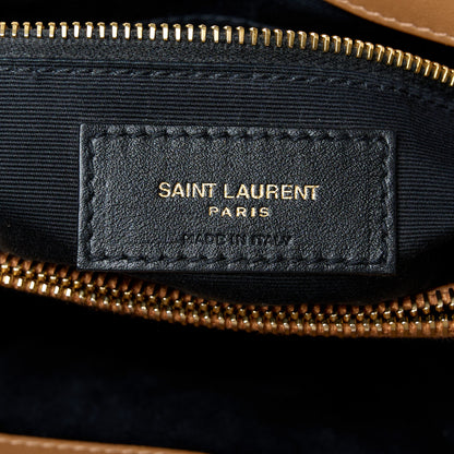 Saint Laurent Suede Y Quilted Monogram Medium Loulou Chain Satchel Cinnamon 7 of 11