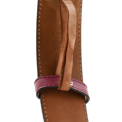 Gucci Moon Calfskin Interlocking G 37mm Belt 80 32 Glossy Pink 7 of 8
