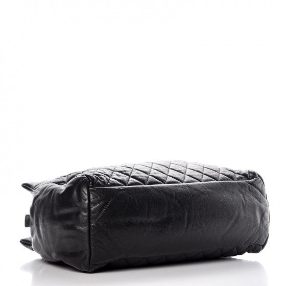 Caviar Quilted Large Coco Cocoon Tote Black