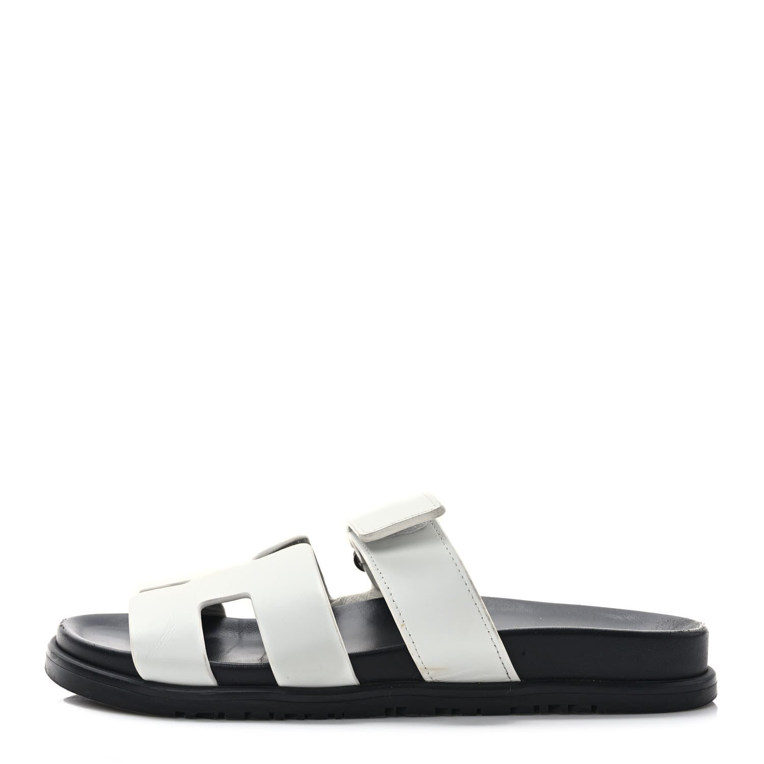Hermes Calfskin Womens Chypre Sandals 39 White 1 of 10