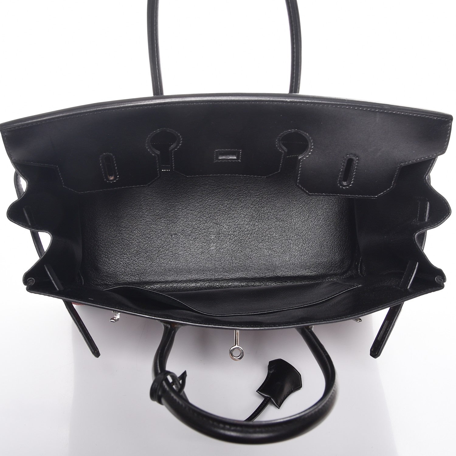 Hermes Toile Box Potamus Birkin 35 Black Rouge H 7 of 24