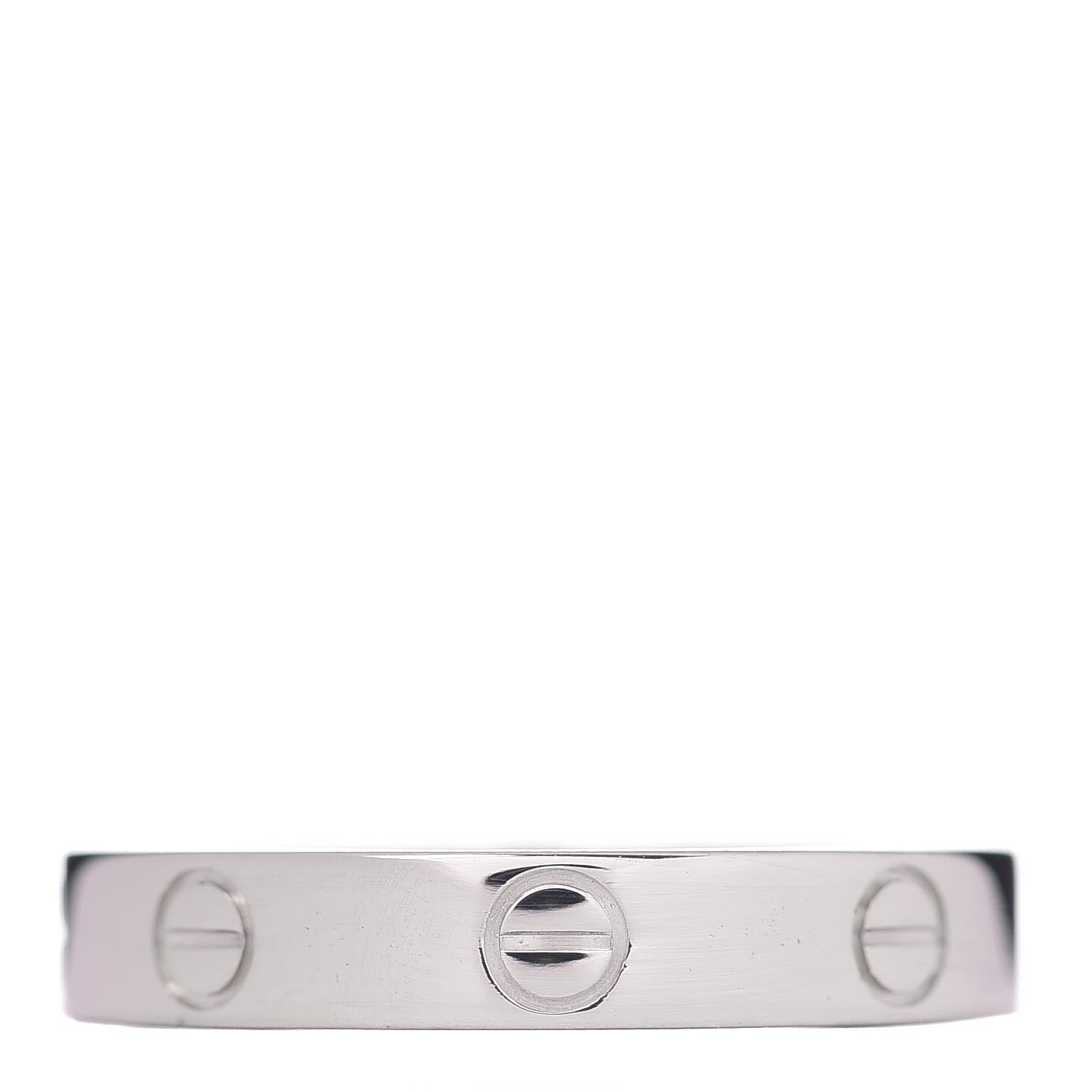 Cartier 18K White Gold 3.5mm LOVE Wedding Band Ring 55 7.25 1 of 4