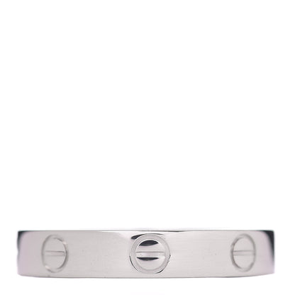 Cartier 18K White Gold 3.5mm LOVE Wedding Band Ring 55 7.25 1 of 4