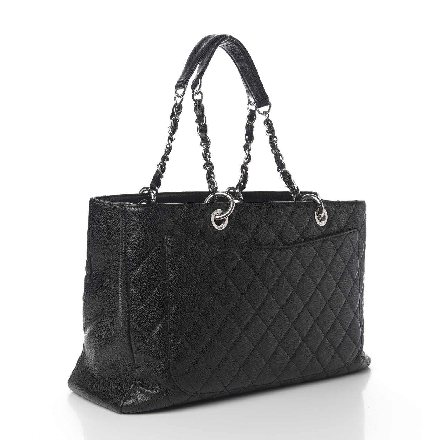 Chanel Caviar Quilted XL Grand Shopping Tote GST Black 4 of 20