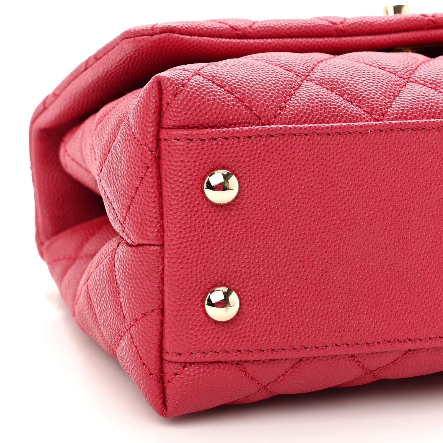 Chanel Caviar Quilted Mini Coco Handle Flap Fuchsia 9 of 10