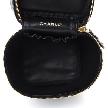 Chanel Caviar Vanity Cosmetic Case Black 5 of 9