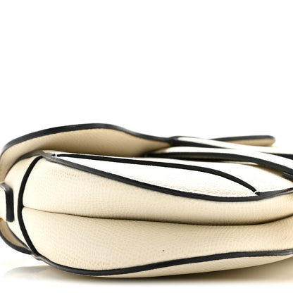 Christian Dior Grained Calfskin Mini Saddle Bag White 9 of 13