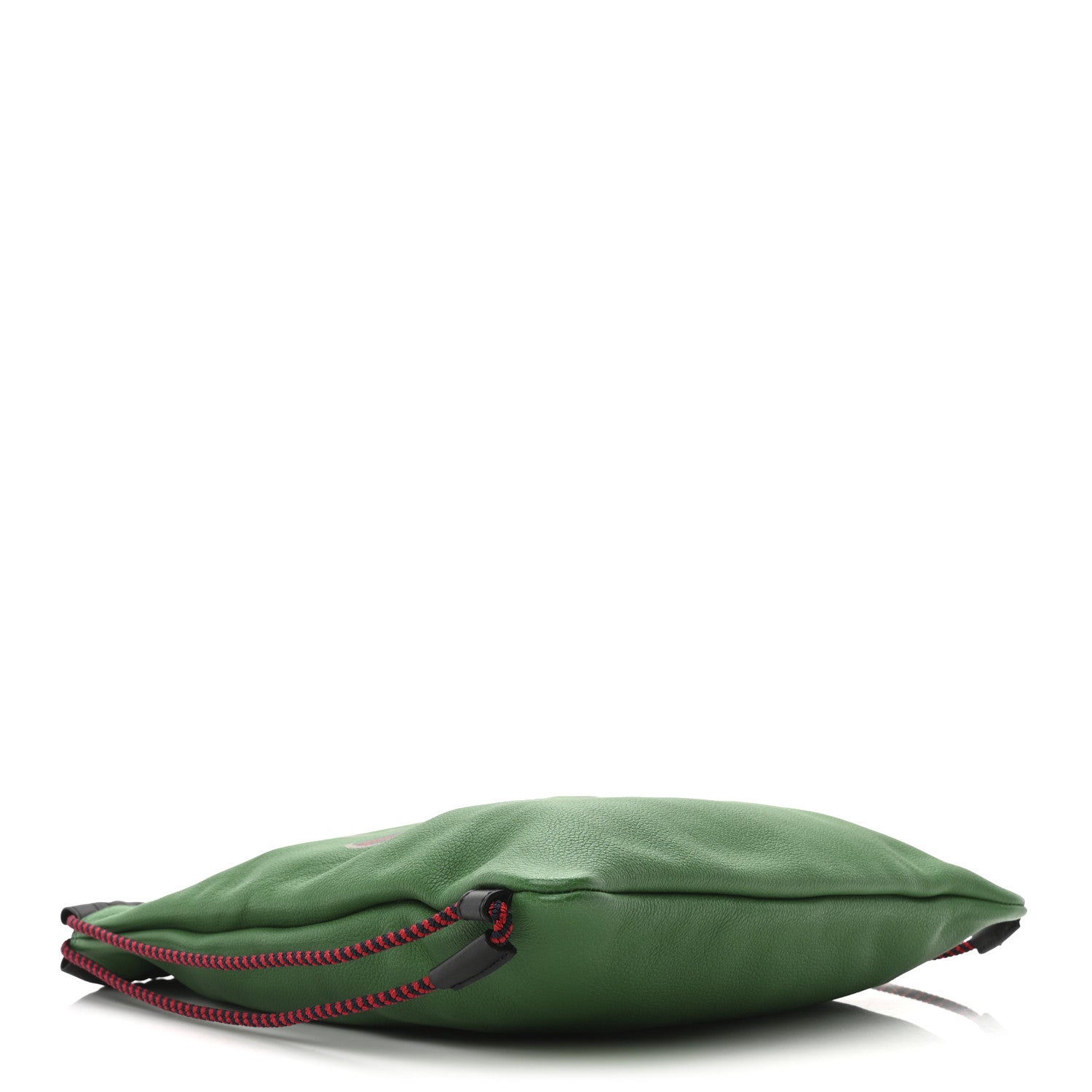Gucci Grained Calfskin Logo Drawstring Backpack Green 5 of 11