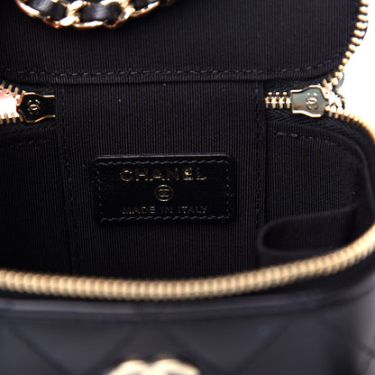 Chanel Lambskin Quilted My Chanel Lady Vanity Case With Chain Black 6 of 11