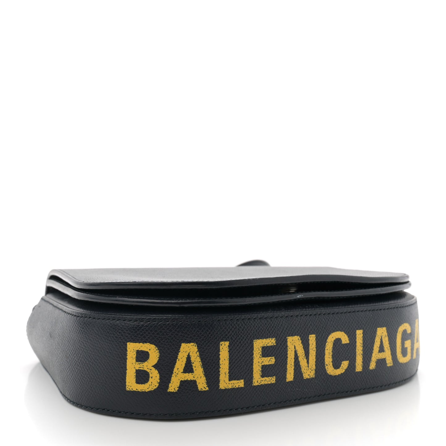 Signature Grained Calfskin Logo S Ville Day Bag Bleu Tempete Jaune