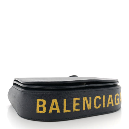 Balenciaga Signature Grained Calfskin Logo S Ville Day Bag Bleu Tempete Jaune 4 of 12