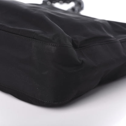 Prada Tessuto Nylon Chain Shoulder Bag Black 8 of 8