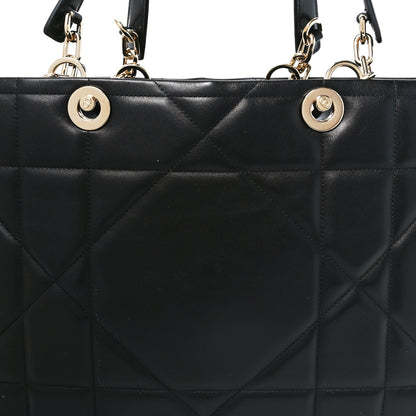 Christian Dior Calfskin Archicannage Medium Essential Tote Black 7 of 9