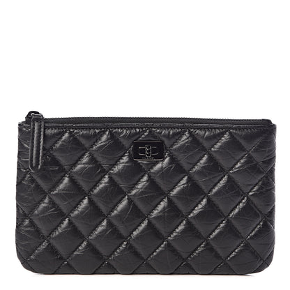 Chanel Aged Calfskin Quilted Medium Reissue Cosmetic Case So Black 1 of 9