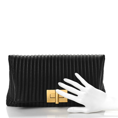 Tom Ford Calfskin Quilted Natalia Clutch Black 2 of 8
