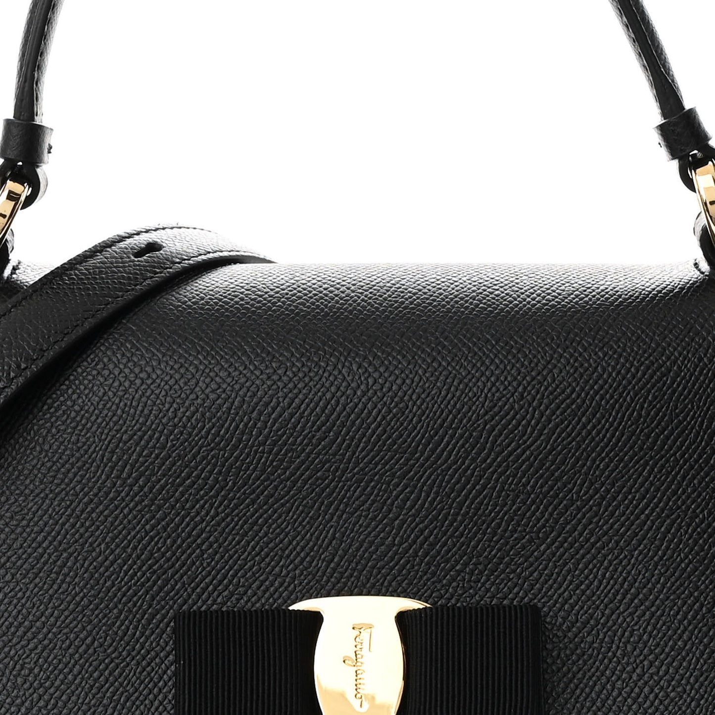Pebbled Calfskin Carrie O Shoulder Bag Black