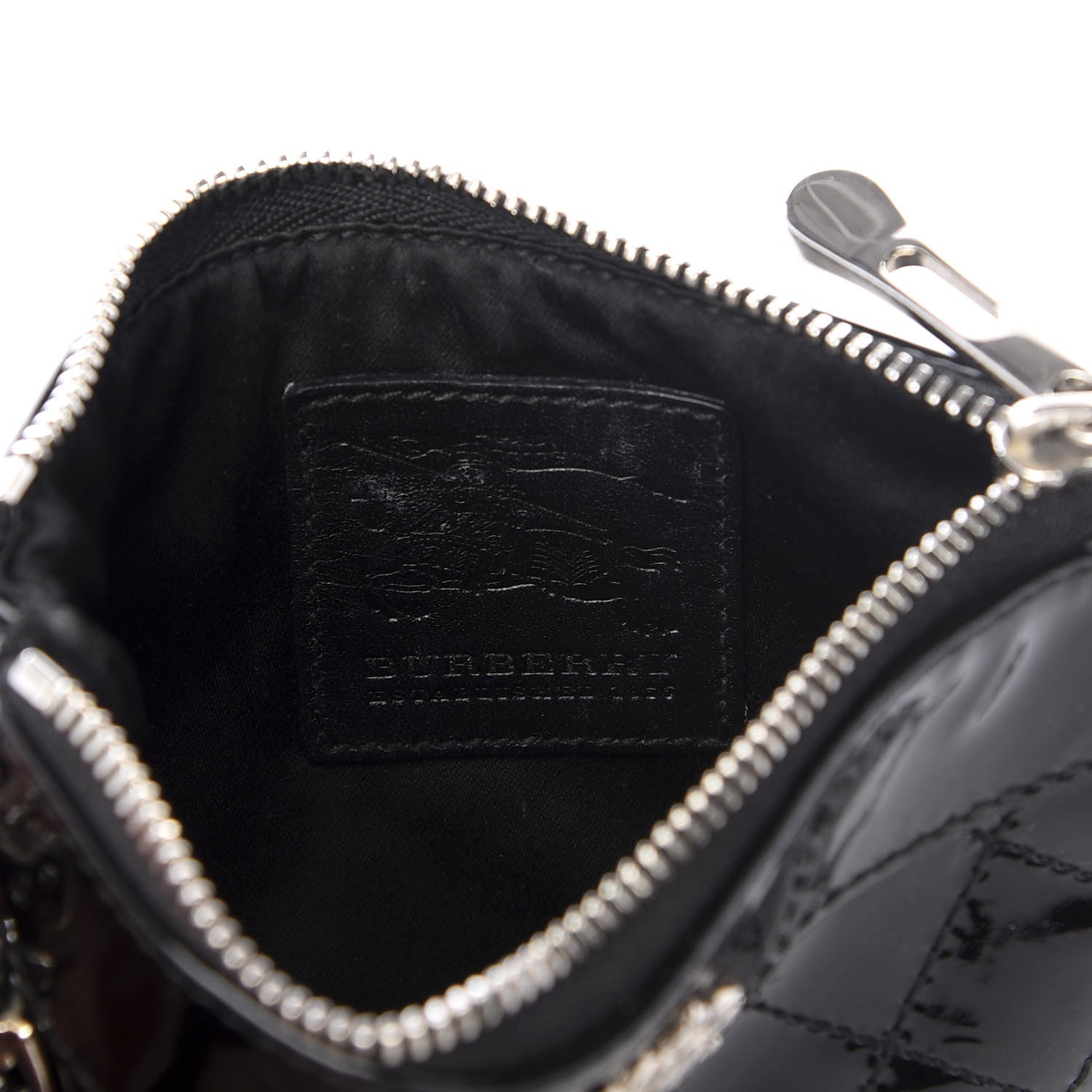 Burberry Patent Quilted Wristlet Black 4 of 7