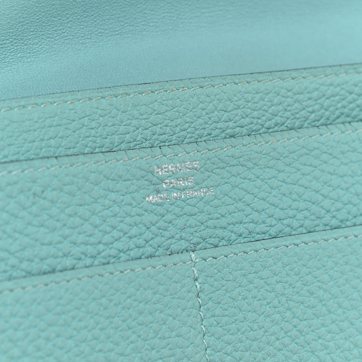 Hermes Togo Dogon Duo Wallet Bleu Atoll 6 of 14