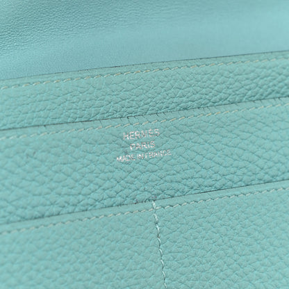 Hermes Togo Dogon Duo Wallet Bleu Atoll 6 of 14