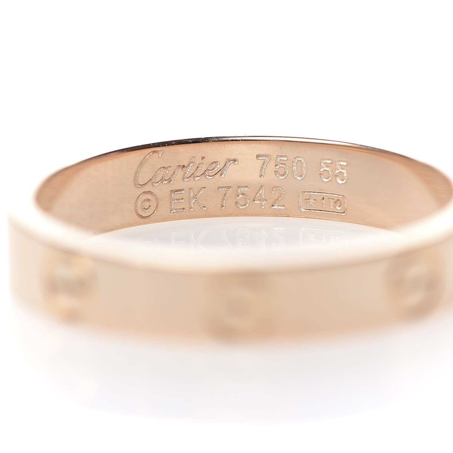 Cartier 18K Pink Gold 3.5mm LOVE Wedding Band Ring 55 7.25 4 of 4
