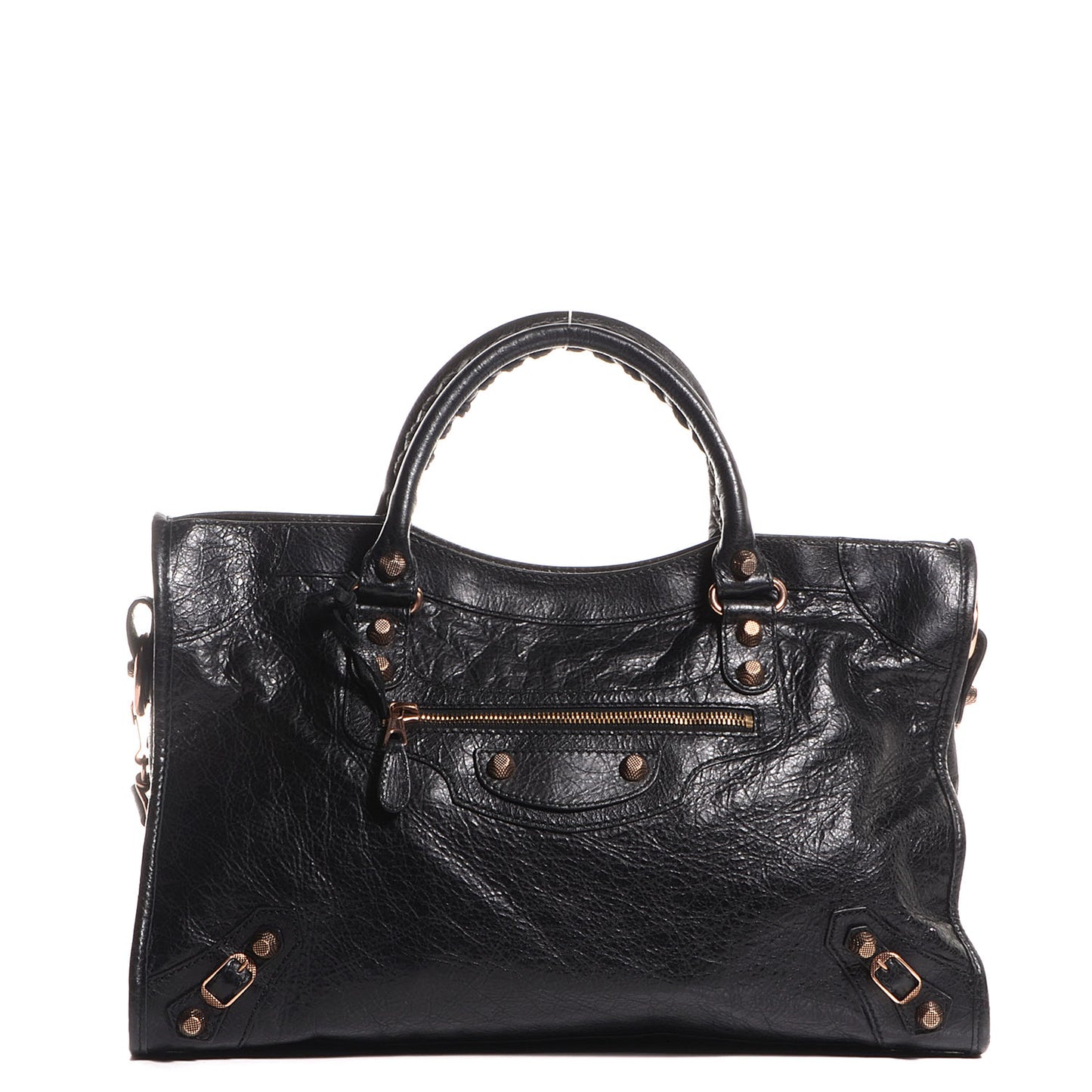 Agneau Giant 12 Rose Gold Hardware City Black