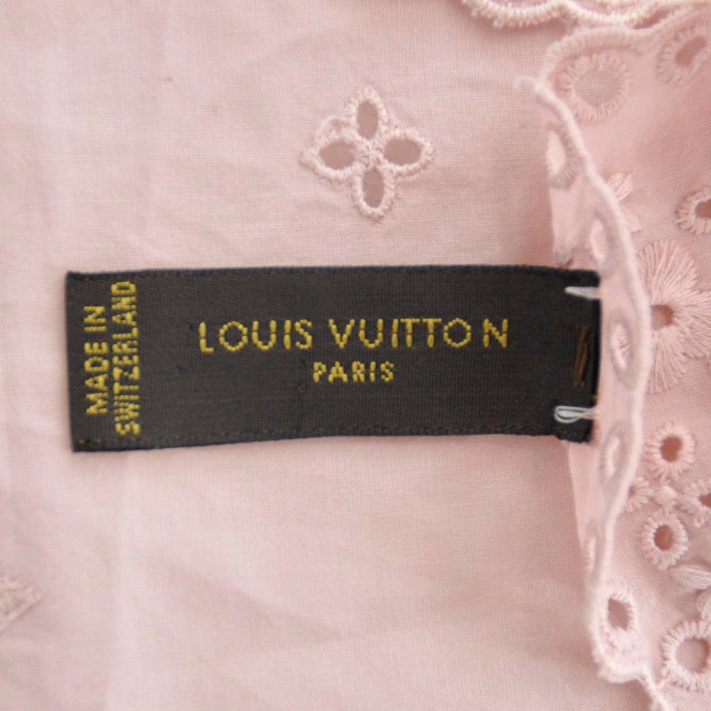 Embroidered Eyelet Bandana Scarf Pink