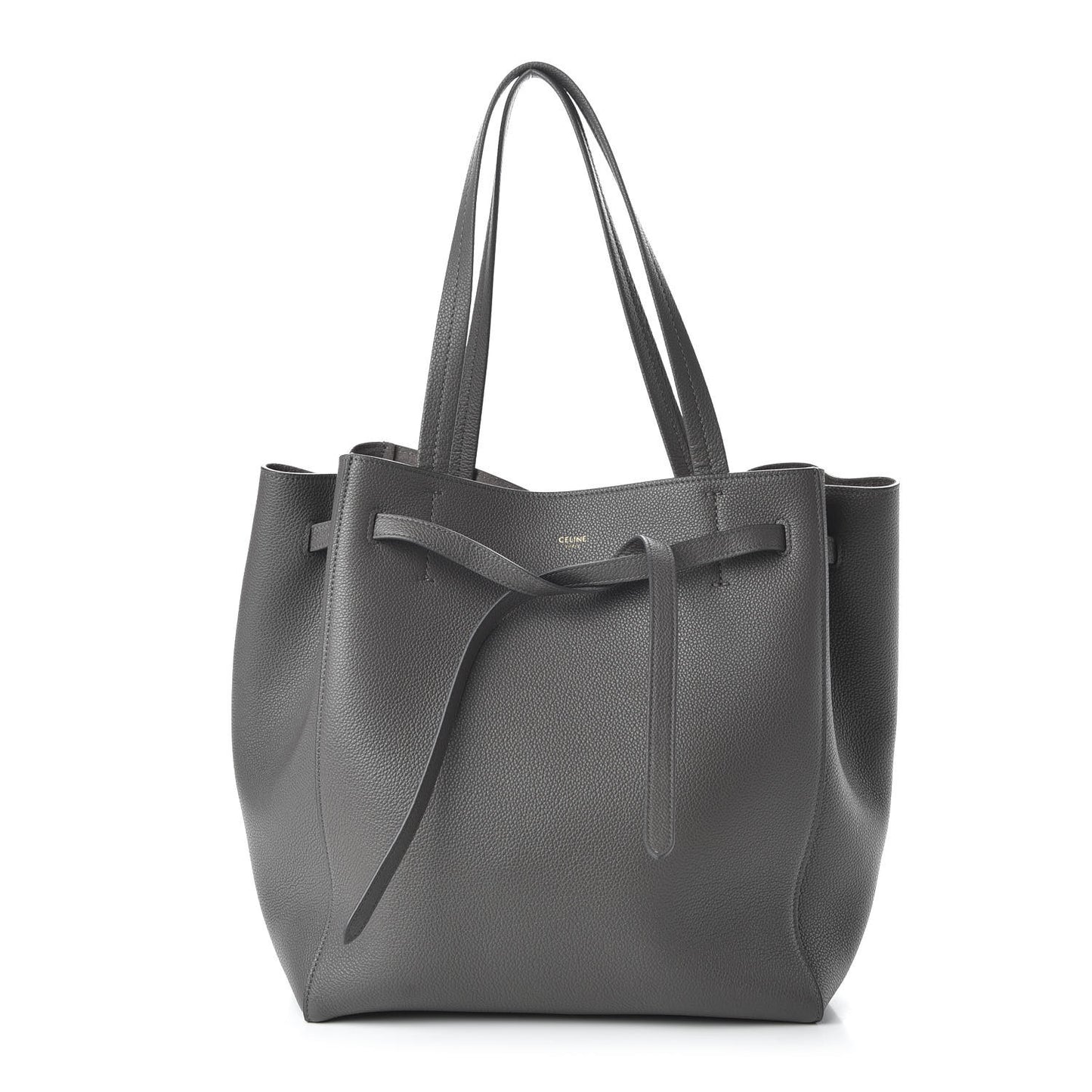 Soft Grained Calfskin Small Belt Cabas Phantom Grey