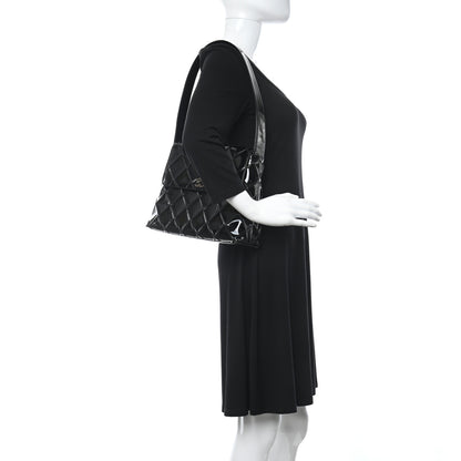 Chanel Patent Quilted Shoulder Bag Black 2 of 11
