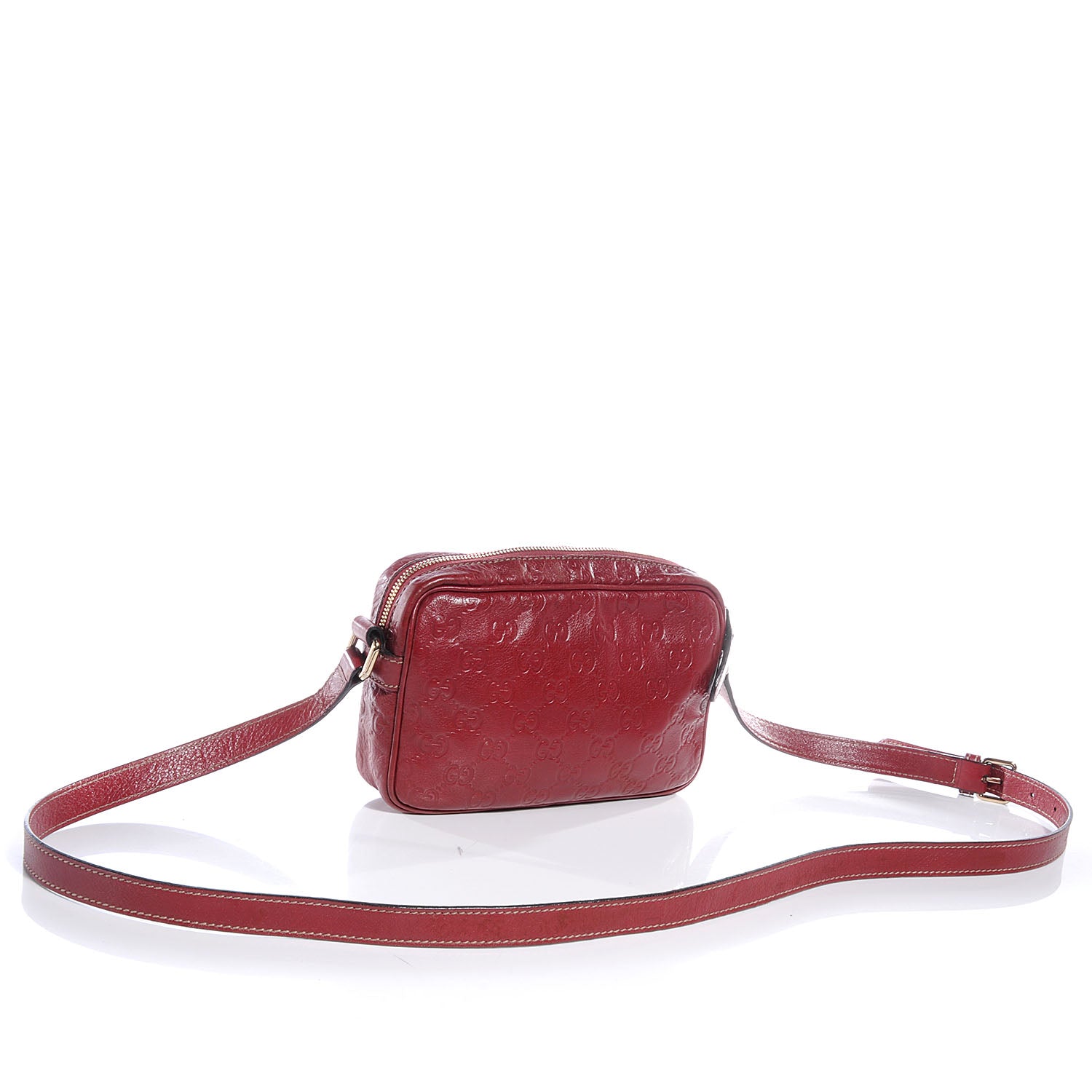 Gucci Guccissima Small Shoulder Bag Red 3 of 9