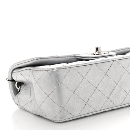 Chanel Metallic Lambskin Quilted Mini Rectangular Flap Silver 9 of 10