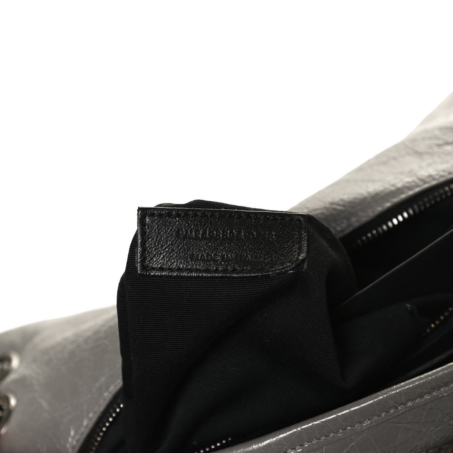 Crinkled Calfskin Matelasse Monogram Medium Niki Chain Satchel Fog