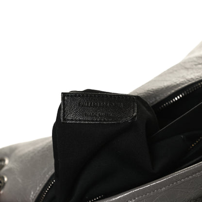 Saint Laurent Crinkled Calfskin Matelasse Monogram Medium Niki Chain Satchel Fog 6 of 10