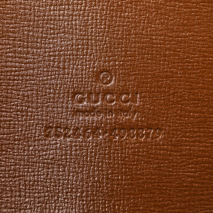 Gucci GG Supreme Monogram Calfskin Watch Travel Case Beige Ebony Brown Sugar 8 of 12