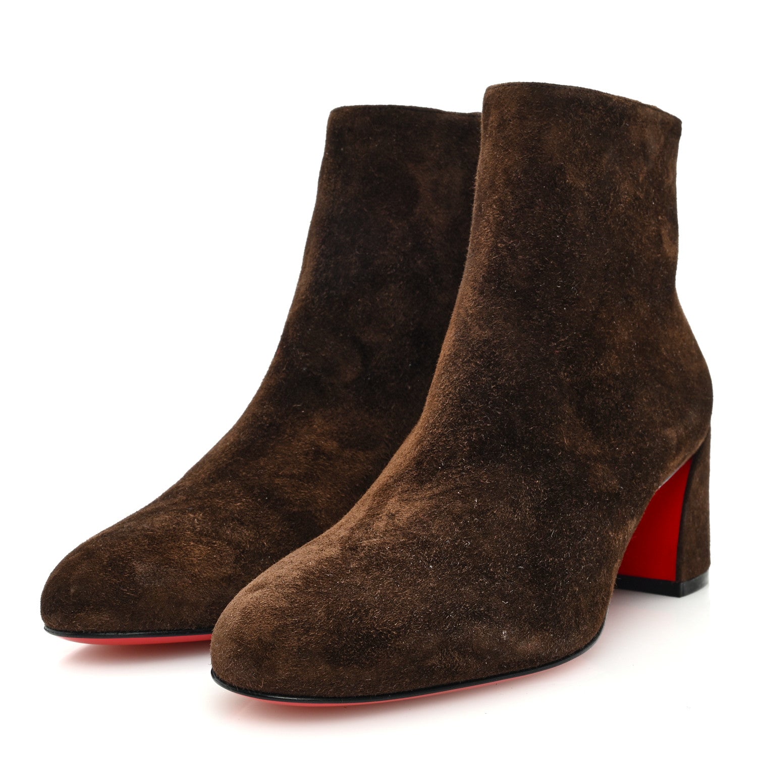 Christian Louboutin Veau Velours Turela 55 Ankle Boots 36.5 Arabica 2 of 8