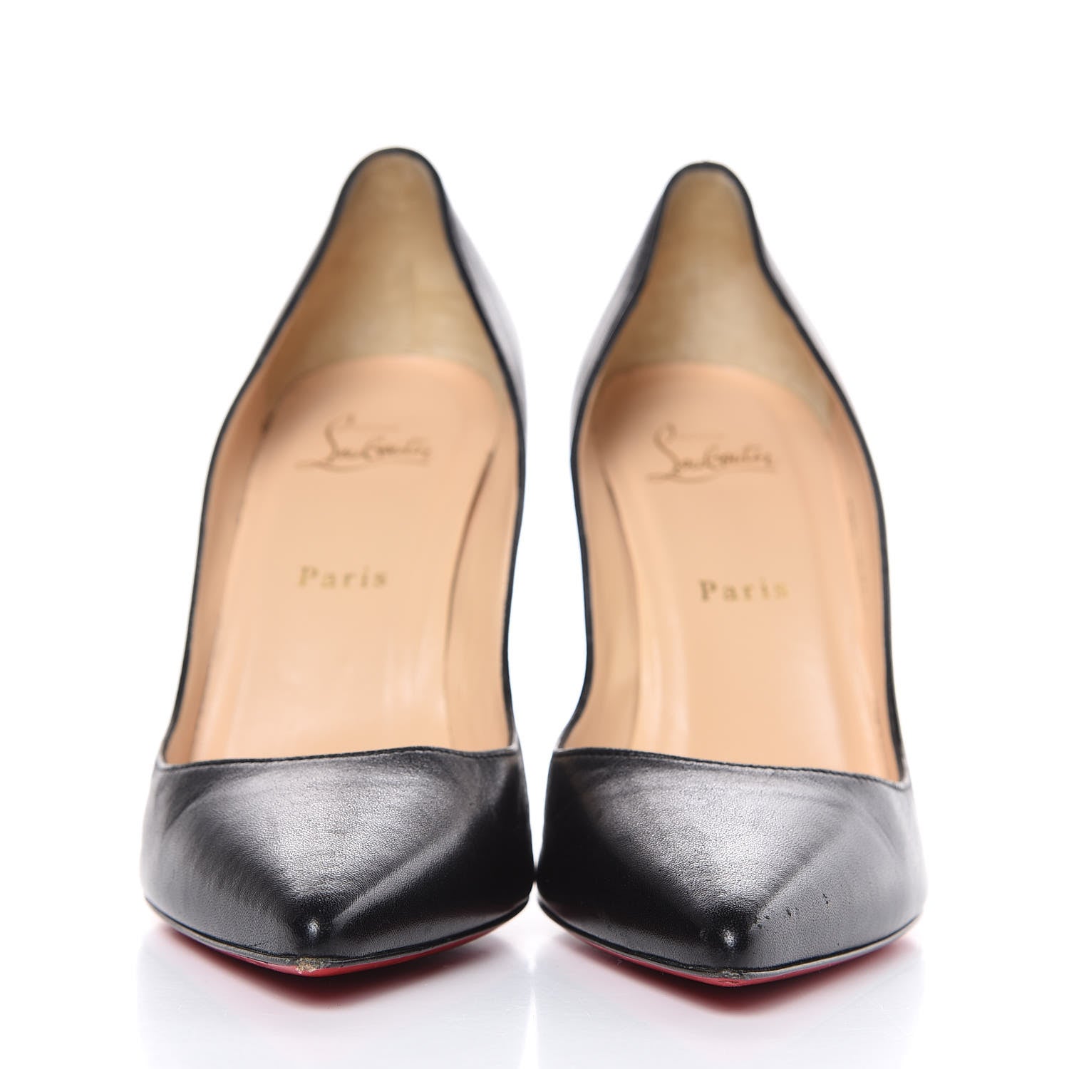 Christian Louboutin Shiny Nappa Apostrophy 100 Pumps 40 Black 2 of 17