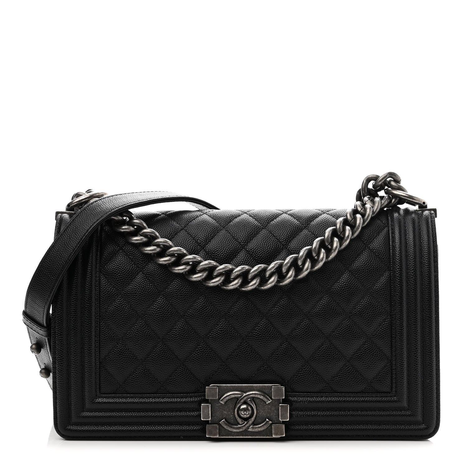 Chanel Caviar Quilted Medium Boy Flap Black 1 of 11